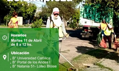 Nuevo operativo de limpieza en Rivadavia