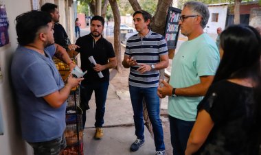 Baistrocchi recorrió Villa Carolina con sus candidatos