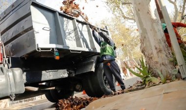 Operativo de limpieza en Rivadavia