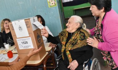 Marcelina con 99 años fue a votar