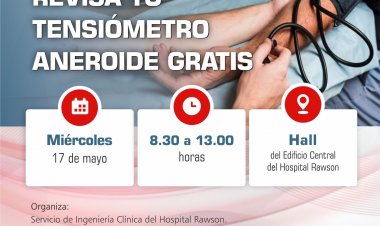 Calibra gratuitamente tu tensiometro en el hospital Rawson
