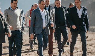 Sergio Massa recorrió la obra hidroeléctrica “El Tambolar” junto al gobernador Uñac