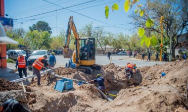 Última etapa de obra que mejorará el caudal de agua potable en Villa de Caucete