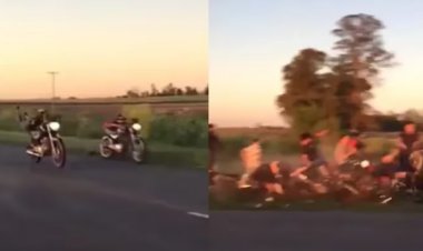 Corrían una picada de motos y embistieron a un grupo de personas