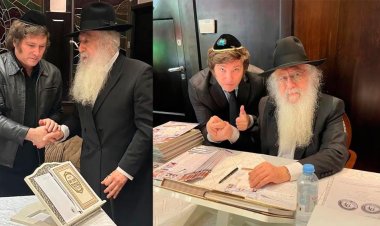 Milei recibió la bendición de un reconocido rabino