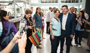 El gobernador Marcelo Orrego recorrió el Hospital Rawson