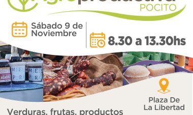 La Plaza De La Libertad de Pocito recibe una nueva Feria Agroproductiva