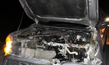 Fuertísimo choque contra una vaca en Sarmiento