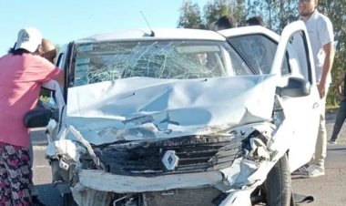 Fuertísimo choque frontal en ruta 40 en Albardón