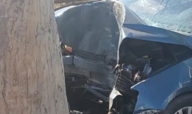 Un sanjuanino se estrelló con su auto contra un árbol