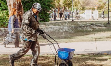 Resiembra de otoño en el Centro Cívico y el Teatro del Bicentenario