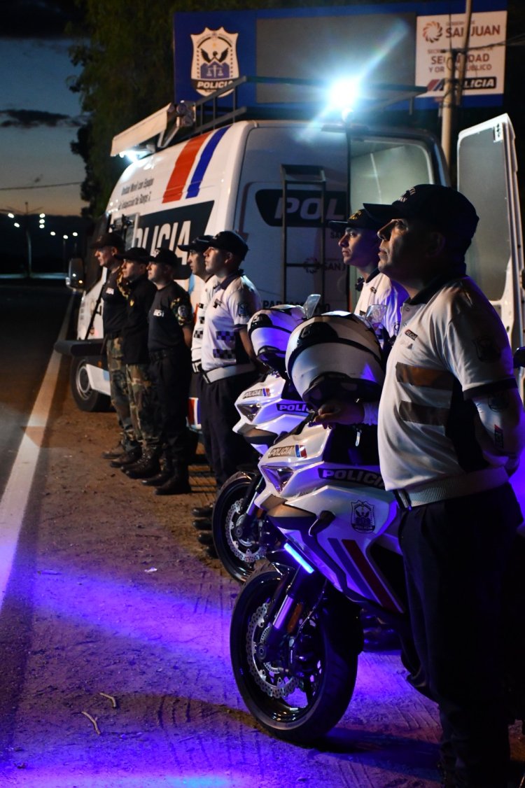 Operativos policiales por picadas ilegales en distintos puntos del Gran San Juan