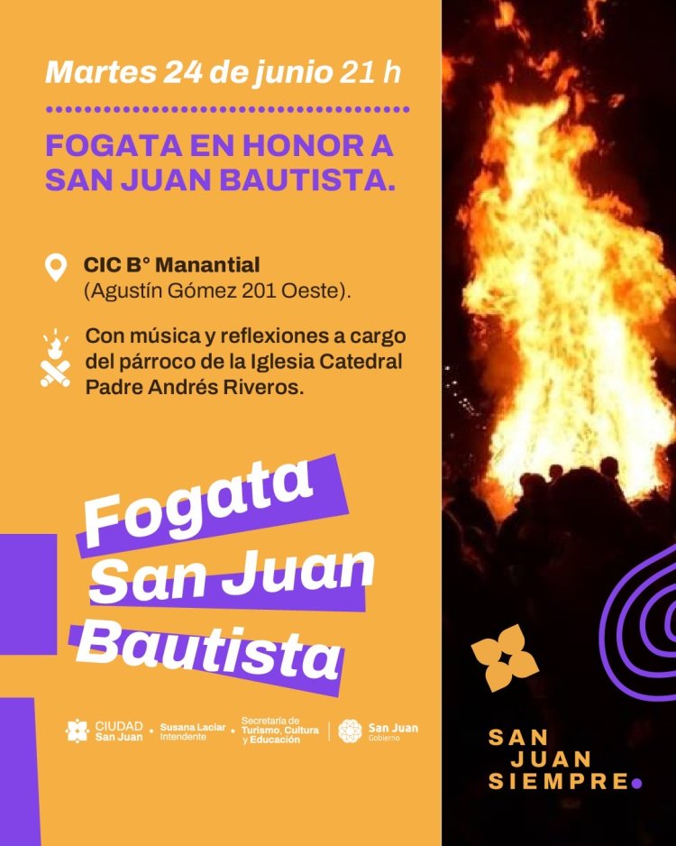 Fogata en honor a San Juan Bautista: la tradicional celebración que une a la Ciudad