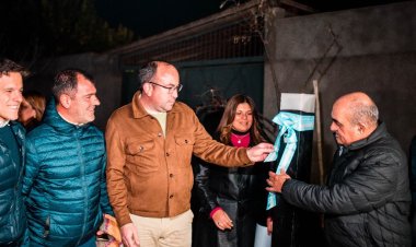 Rivadavia inauguró un nuevo espacio verde con luminarias en el Loteo Álvarez