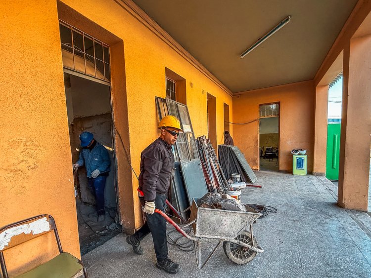En el receso invernal se intensificó el mantenimiento de las escuelas