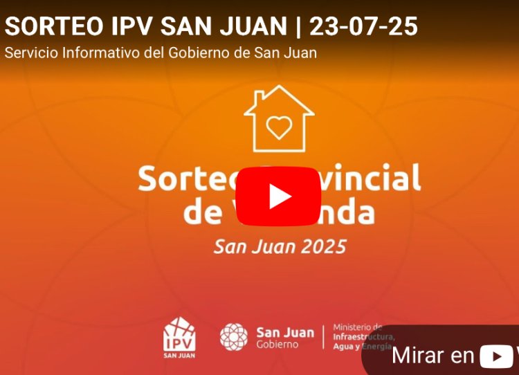 Seguí en VIVO el SORTEO del IPV