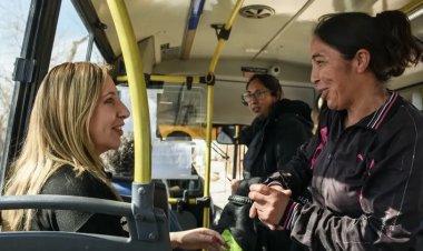 La ministra Palma acompañó el primer recorrido de la nueva línea 248-E en Pocito