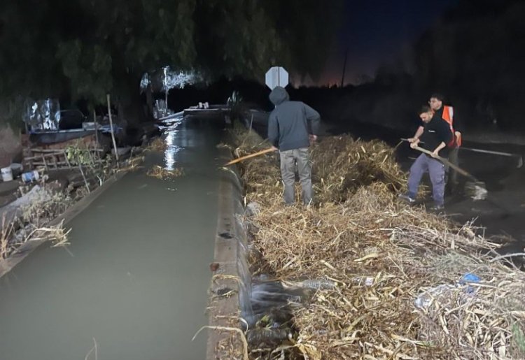 Hidráulica trabaja en contrarrestar los efectos del Zonda en la red de riego