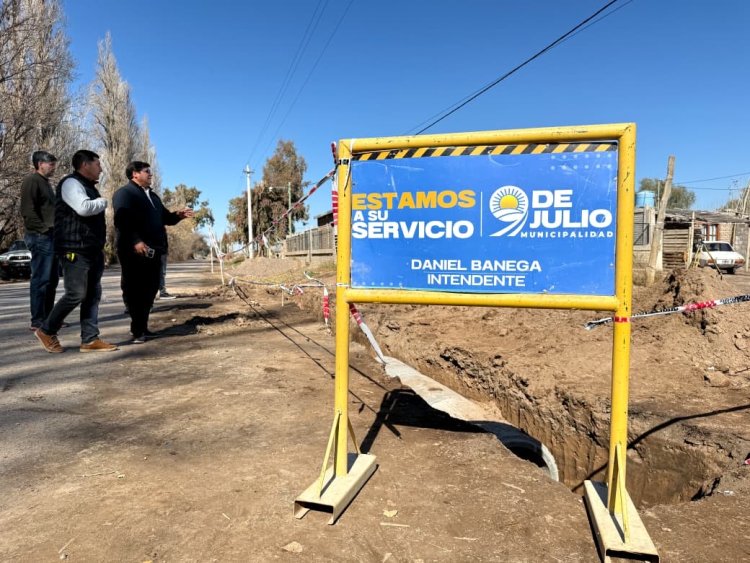 9 de Julio avanza con obras de canalización y urbanización en un barrio históricamente afectado por inundacione