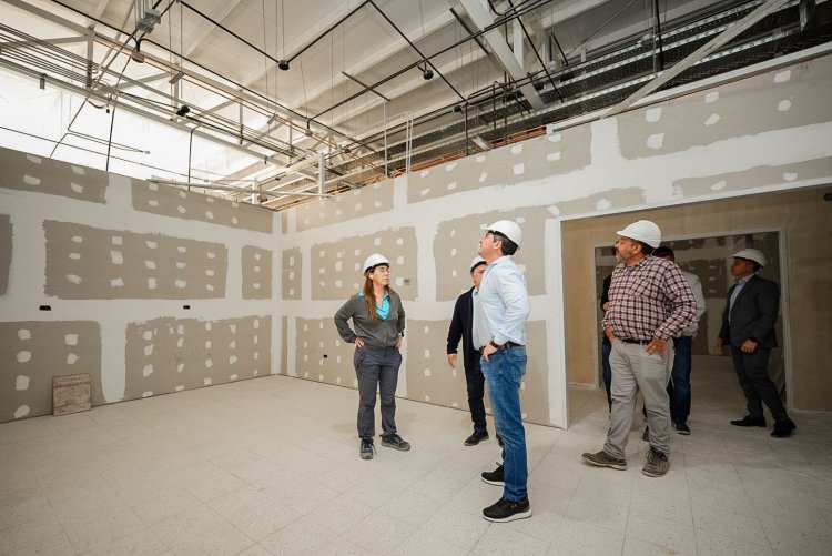 Orrego supervisó las obras del nuevo Hospital de Angaco: infraestructura de nivel para el Este sanjuanino