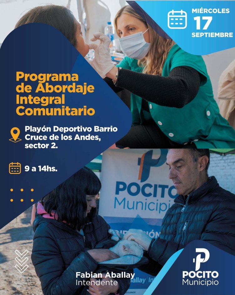 Pocito acerca el Programa Integral de Abordaje Comunitario al Barrio Cruce de los Andes