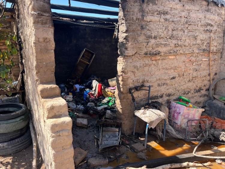 Rivadavia brindó asistencia integral a una familia de La Bebida afectada por un incendio