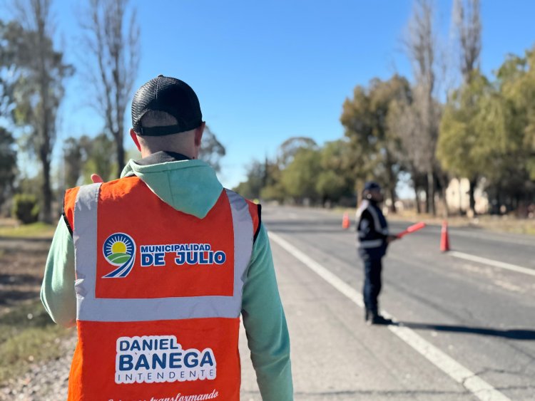 Seguridad vial y obras en Ruta 20: la Escuela Procesa Sarmiento ya cuenta con iluminación LED