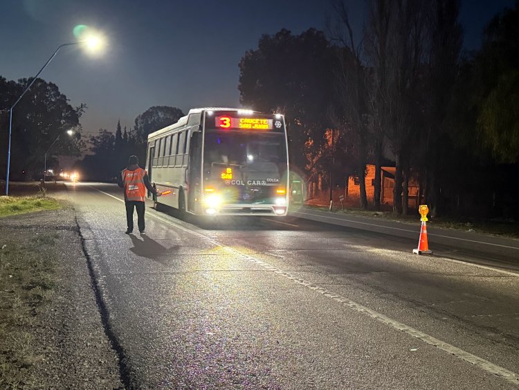 Seguridad vial y obras en Ruta 20: la Escuela Procesa Sarmiento ya cuenta con iluminación LED