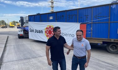 Orrego recibió la pieza clave para la revolución solar: la laminadora gigante ya está en San Juan