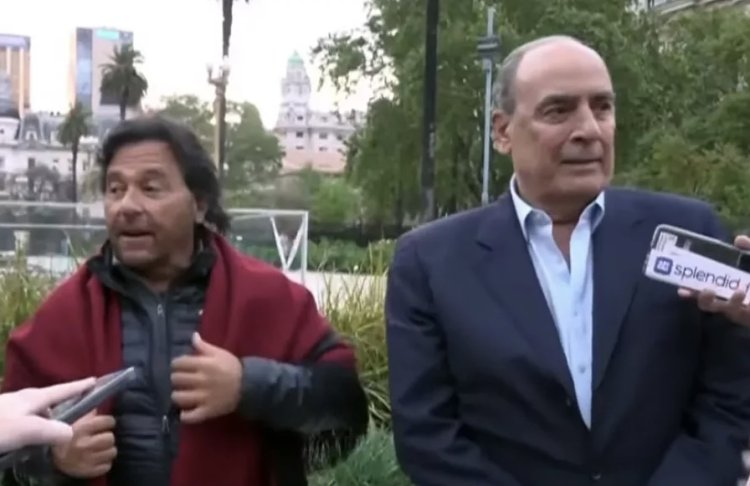 El gobernador de Salta hizo una protesta frente a la Rosada y lo recibieron Francos y Santiago Caputo
