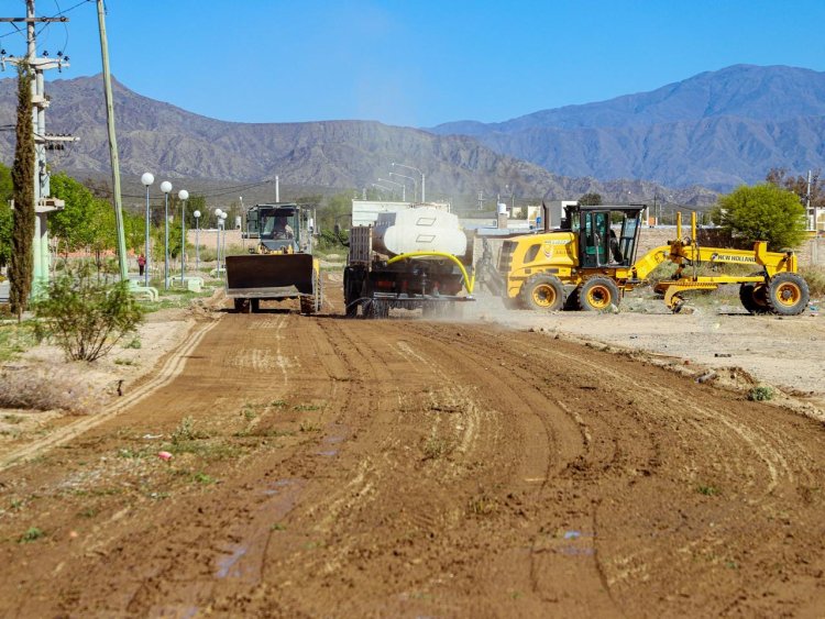 La Municipalidad de Jáchal continúa con obras de mejoramiento en el Barrio Jardín Policial