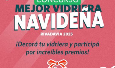 Rivadavia lanza el Concurso “Mejor Vidriera Navideña” para acompañar e impulsar el comercio local