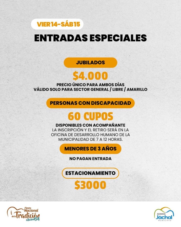 Comenzó la venta de entradas para la 64° Fiesta Nacional de la Tradición