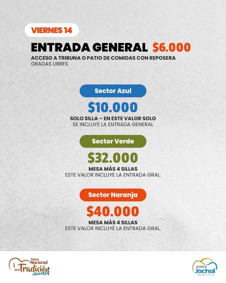 Comenzó la venta de entradas para la 64° Fiesta Nacional de la Tradición