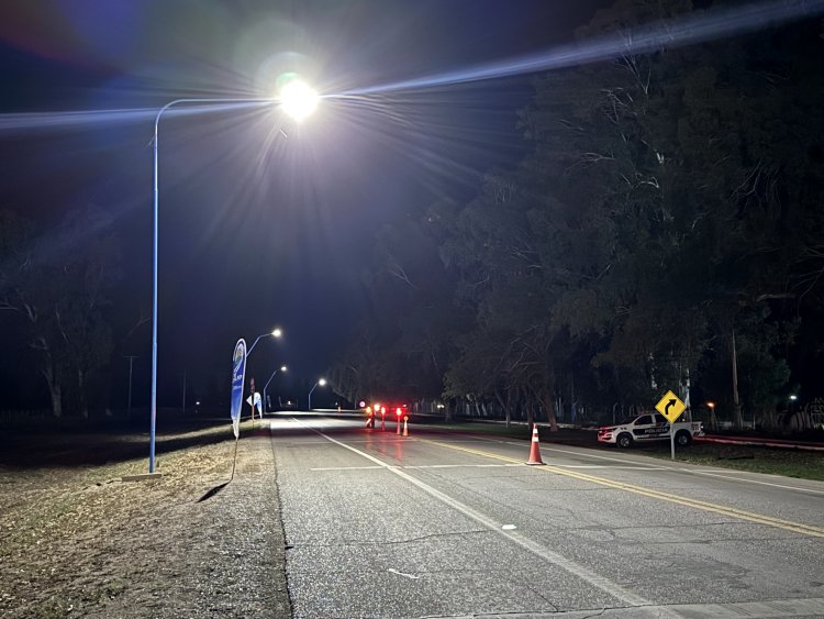 9 de Julio inauguró nueva iluminación LED en un transitado tramo de Ruta 20