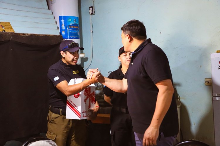 El intendente Matias Espejo visitó las guardias de Servicios Esenciales