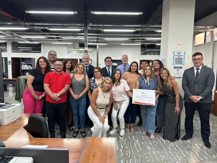 Reconocimiento a los integrantes de Ejecuciones Fiscales por la mención ORO del premio Provincial a la Calidad