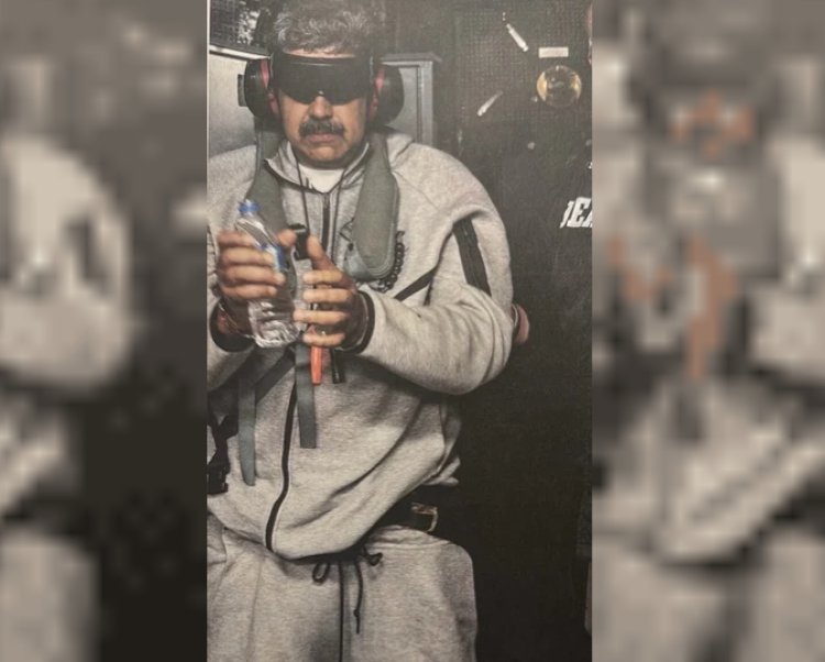 Donald Trump difundió la primera foto de Maduro tras ser detenido