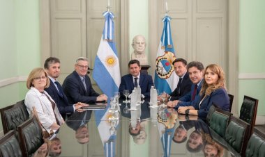 Orrego recibió en la Casa de San Juan en Buenos Aires a las máximas autoridades de la empresa Vicuña en Argentina