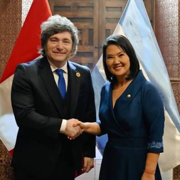 Javier Milei se reunió en Lima con Fujimori