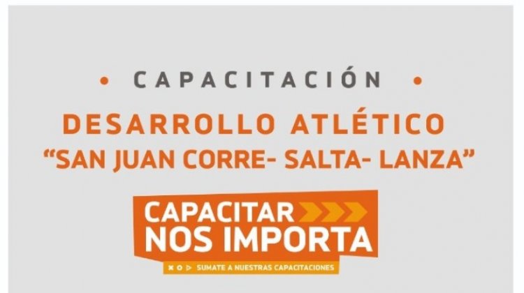 Ya se encuentra activo el link de inscripción para la capacitación sobre desarrollo atlético