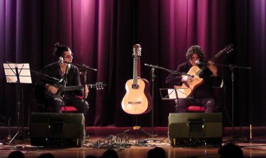 Luis Salinas junto a Juan Salinas en Albardón