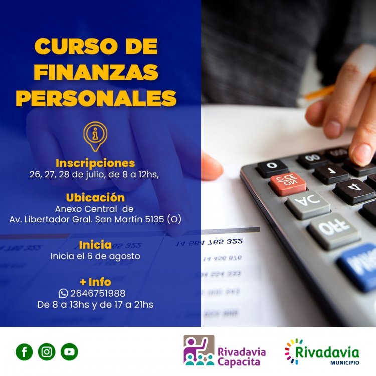 Rivadavia dictará cursos de capacitación de rápida salida laboral