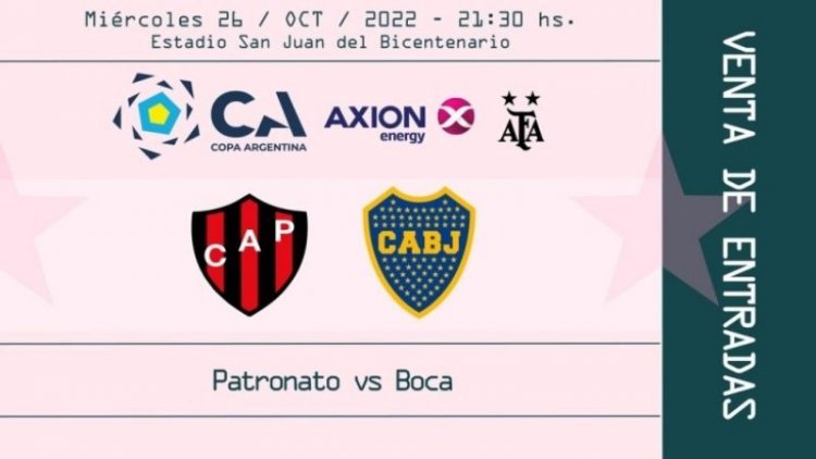 Comienza la venta de entradas para el partido Boca vs Patronato