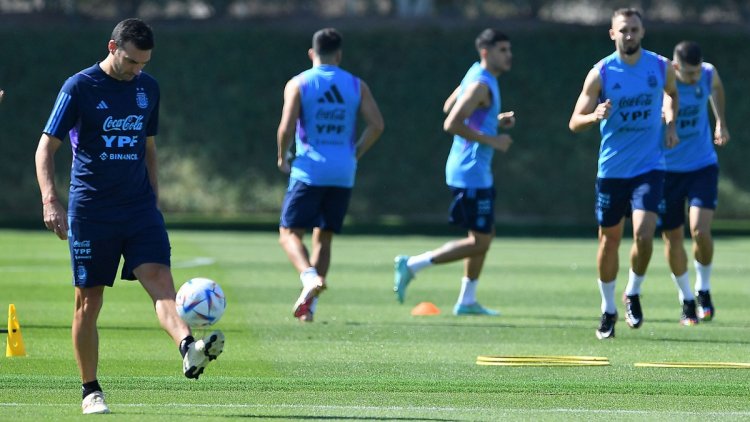 Argentina volvió a las prácticas y Scaloni analiza cambios
