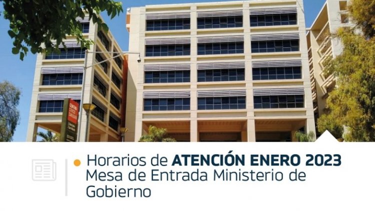Conocé el horario de verano del Ministerio de Gobierno