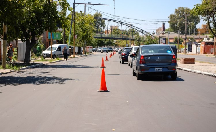 Repavimentación Central: ya pavimentaron la mano norte y ahora van por la sur