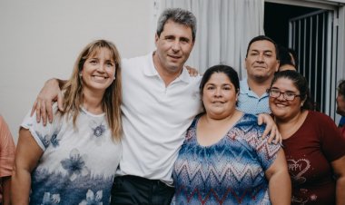 Uñac compartió una tarde con vecinos de Rivadavia