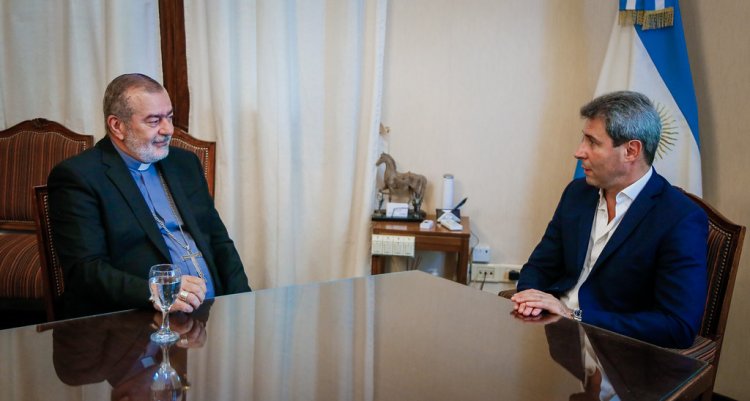 El obispo Carlos María Domínguez se despidió del gobernador Sergio Uñac
