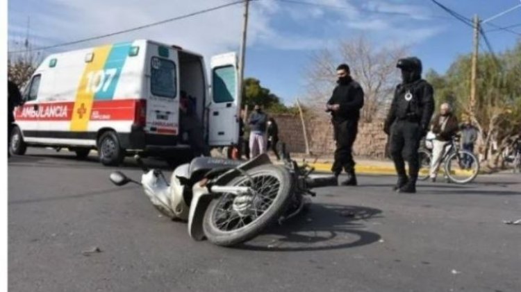 En Rivadavia  un motociclista de 73 años perdió la vida